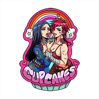 Cupcake Enforcers 4in Glitter Enamel Pin