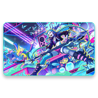 POKEZAUN - NEON - 1-Player Deluxe Rubber Playmat