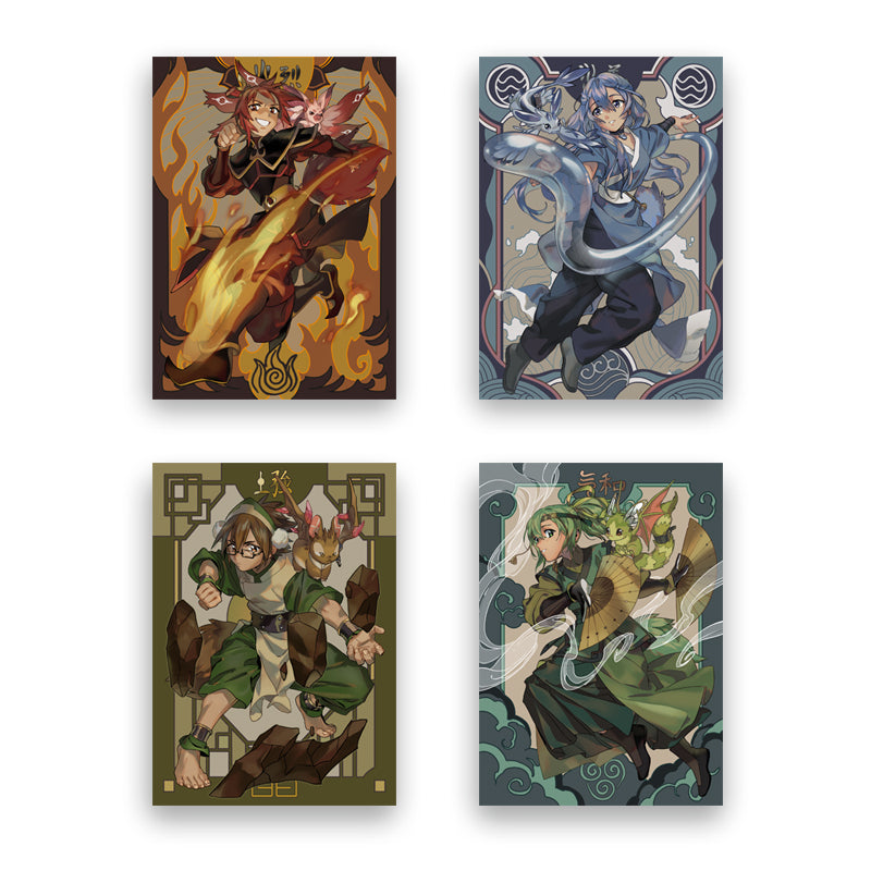Avatar of the Elements Sleeves (Set of 4 70ct JP/Standard Sizes)