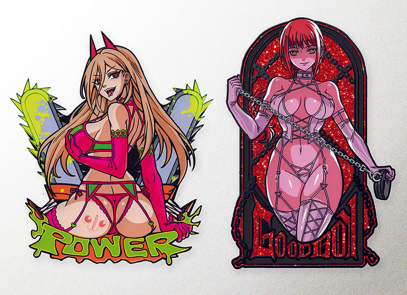 Control x Power 4in Glow/Glitter Enamel Pin Options