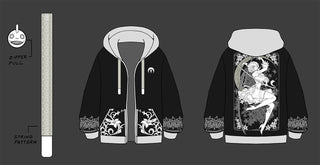 Noir Automaton Zipper Hoodie