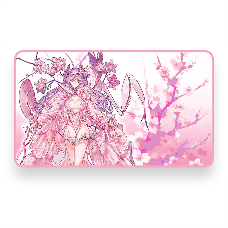 Linna, the Orchid Mantis 1-Player Deluxe Rubber Playmat