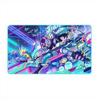 ROCK-it Girl! - NEON - 1-Player Deluxe Foil Rubber Playmat