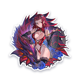 Rose Witch 5in Glitter Vinyl Sticker