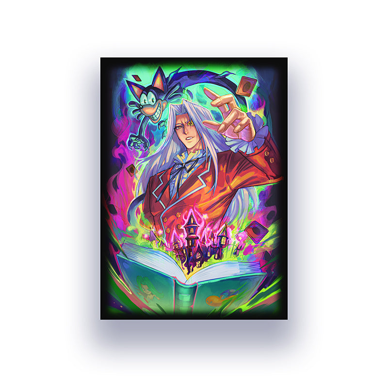 DeckedOut Book Of Moon Card Sleeves (100ct) Holographic, Japanese Size For Yu-Gi-Oh! Yugioh Anime Style Card Sleeves DeckedOut Book Of Moon Card Sleeves (100ct) Holographic, Japanese Size For Yu-Gi-Oh! Yugioh Anime Style Card Sleeves