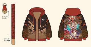 Legends of Wano Embroidered Zipper Hoodie