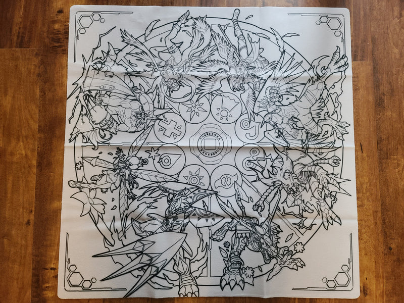 Limited VARIANT Grayscale/Lineart Cloth Playmats