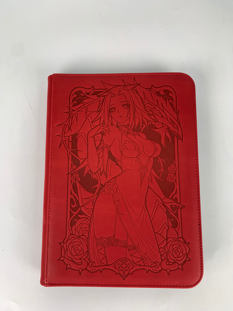 Blackrose Gown Limited Authentic Leather 9-Pocket Trading Card Binder + Free FC