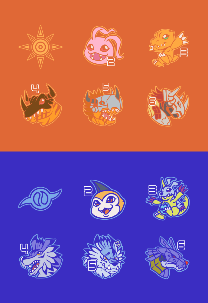 Crest Chipless Metal Dice (All 8 crests + bonus Gluttony)
