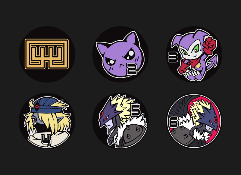 Crest Chipless Metal Dice (All 8 crests + bonus Gluttony)