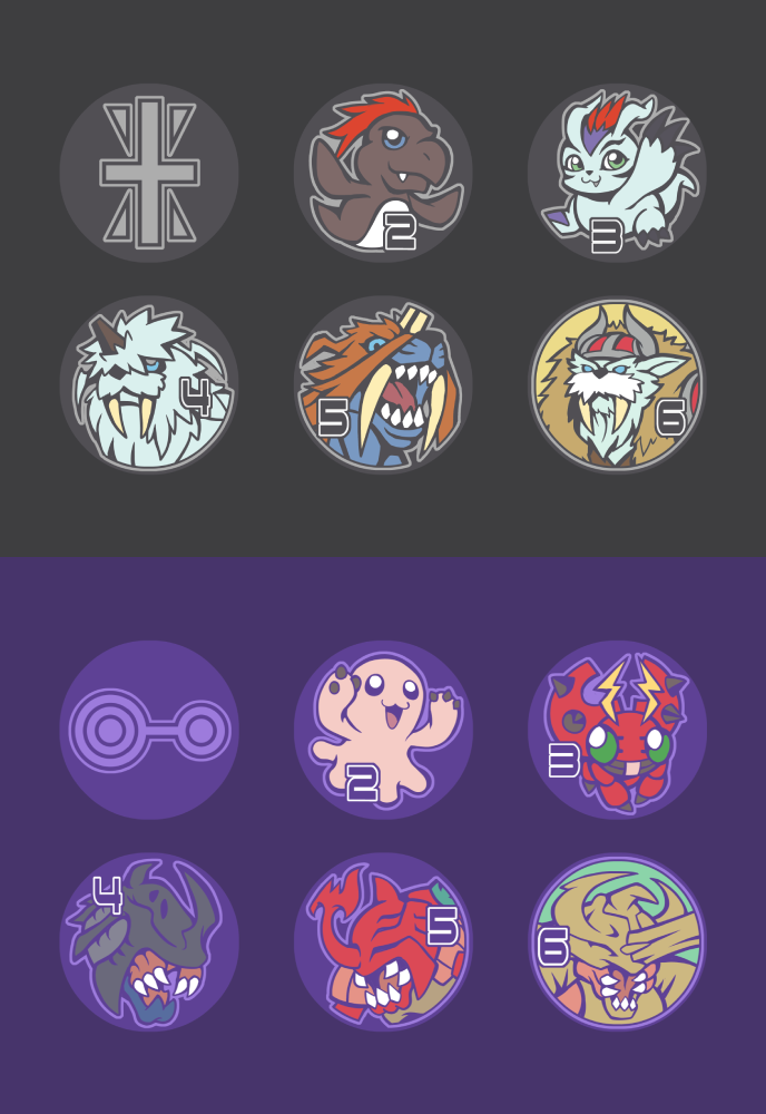Crest Chipless Metal Dice (All 8 crests + bonus Gluttony)