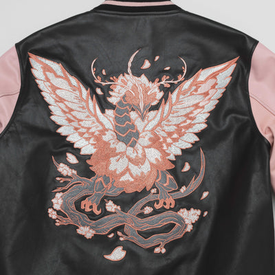 Sakura Rose Authentic Leather Letterman