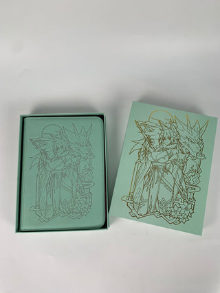 Farra, the White Wolf Limited 9-Pocket Authentic Leather Trading Card Binder