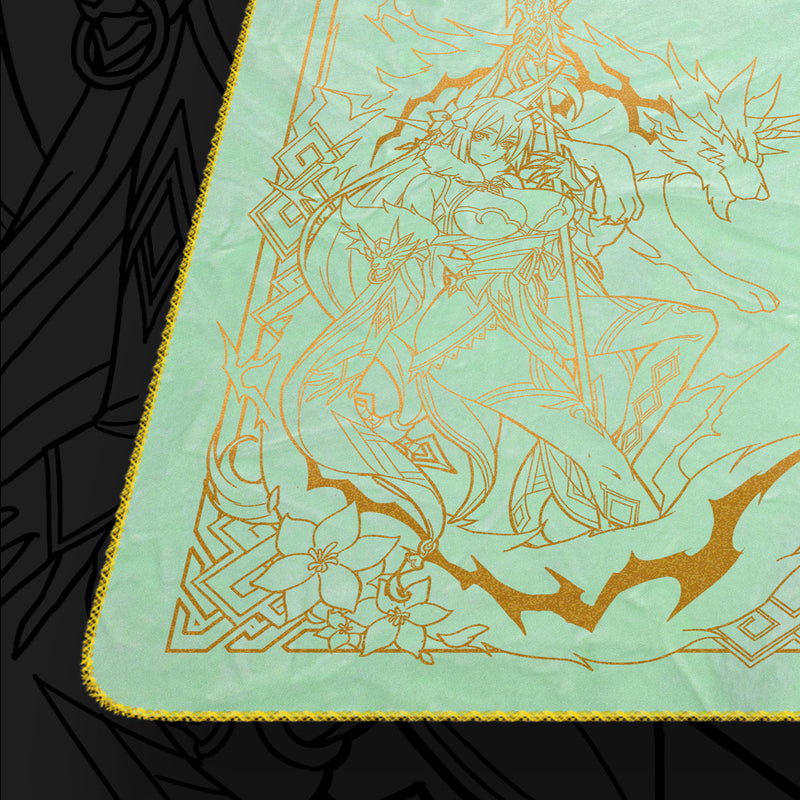 Farra, The White Wolf 2-Player Pvramid Cloth Playmat