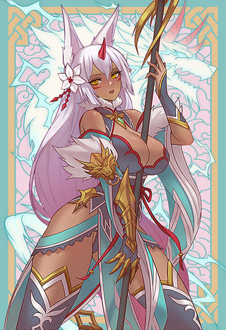 Farra, The White Wolf Sleeves (50ct YGO & MTG Sizes)