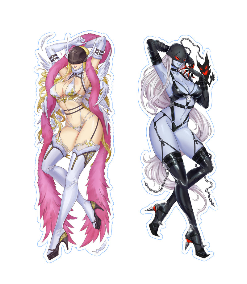 Dual Angels Stickers (2pcs 10in Outdoor Vinyl)