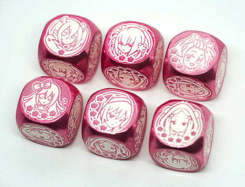 Ghost Girls Chipless Metal Dice (Set of 2)