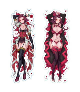 Rose Witch Stickers (2pcs 10in Outdoor Vinyl)